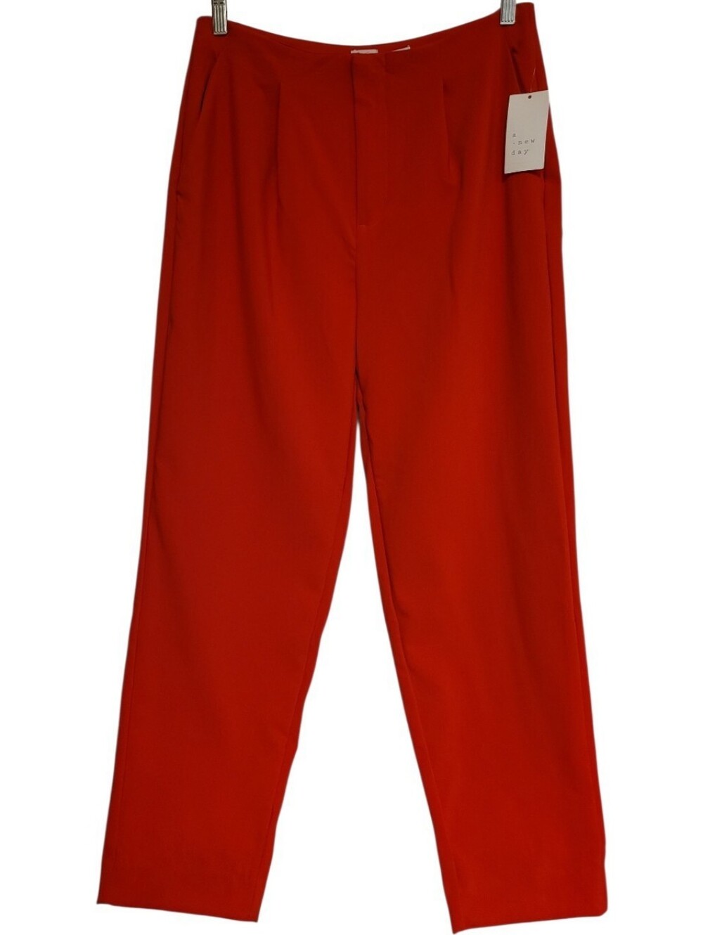 NWT - A New Day - Stretch Pleated Front Slacks Red Womens Size 10, 30W